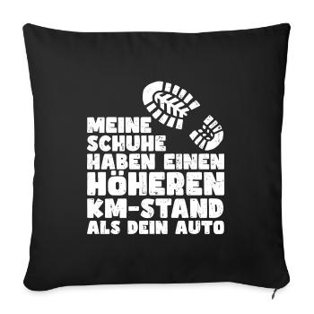 Wanderwege Wanderrouten Wandern Wanderer Statement - Sofakissenbezug 45 x 45 cm - Schwarz - Vorne