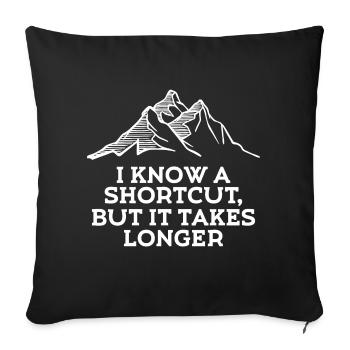 Mountain Peaks Hiker Statement Mountains Nature Hiking - Sofa pillowcase 17,3'' x 17,3'' (45 x 45 cm) - black - Front
