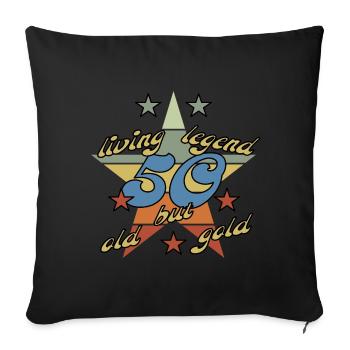 50 Jahre Geburtstag, lebende Legende vintage retro - Sofakissenbezug 45 x 45 cm - Schwarz - Vorne