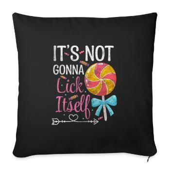 Candy Sugar Snacking Enjoyment - Sofa pillowcase 17,3'' x 17,3'' (45 x 45 cm) - black - Front