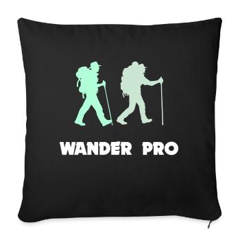 Wanderung Bergwanderung Wanderer Wandern Statement - Sofakissenbezug 45 x 45 cm - Schwarz - Vorne