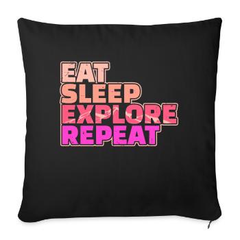 Déclaration de randonnée alpiniste - Housse de coussin décorative 45 x 45 cm - noir - Devant