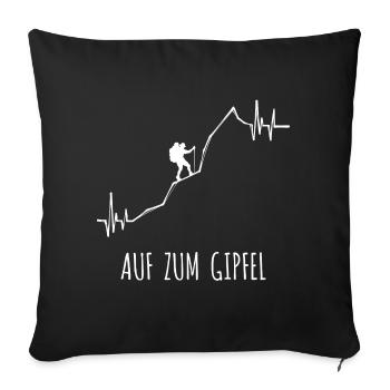 Bergsteigen Statement Wandern Wanderrouten Berge - Sofakissenbezug 45 x 45 cm - Schwarz - Vorne