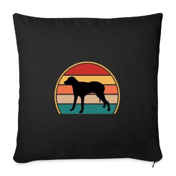 Chien Francais Blanc Et Orange Dog Silhouette - Sofa pillowcase 17,3'' x 17,3'' (45 x 45 cm) - black - Front