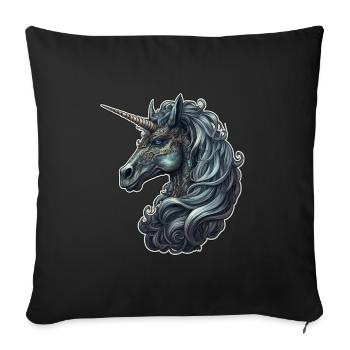 Goth Gothic Unicorn Mystical Horror Black - Sofa pillowcase 17,3'' x 17,3'' (45 x 45 cm) - black - Front