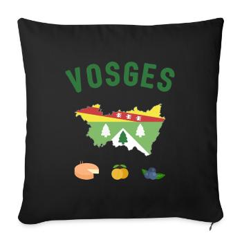 Vosges - Housse de coussin décorative 45 x 45 cm - noir - Devant