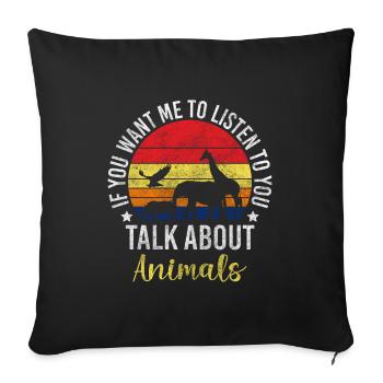 Bien-être animal Amoureux des animaux - Housse de coussin décorative 45 x 45 cm - noir - Devant