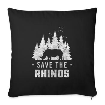 Animal lover animal animal lover renunciation - Sofa pillowcase 17,3'' x 17,3'' (45 x 45 cm) - black - Front