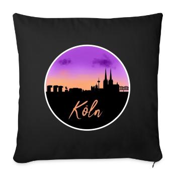 Cologne Fine Skyline - Housse de coussin décorative 45 x 45 cm - noir - Devant
