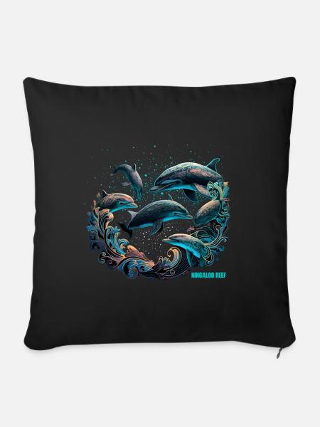 NINGALOO REEF - Sofakissenbezug 45 x 45 cm - Schwarz