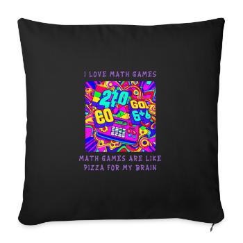 Jeux de mathématiques - Entrez dans votre cerveau avec des puzzles puissants - Housse de coussin décorative 45 x 45 cm - noir - Devant