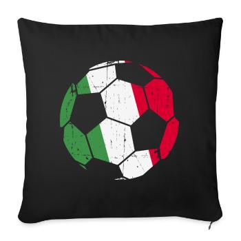 Italy, football, team, supporter, champions - Sofa pillowcase 17,3'' x 17,3'' (45 x 45 cm) - black - Front