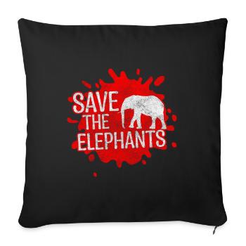 Défenseurs des droits des animaux Sauveteurs d’animaux Protection de l’environnement - Housse de coussin décorative 45 x 45 cm - noir - Devant