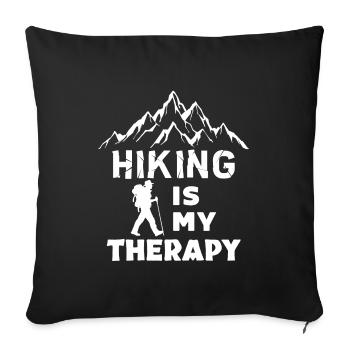 Randonneurs Randonnées Randonnée en montagne Déclaration Tours - Housse de coussin décorative 45 x 45 cm - noir - Devant
