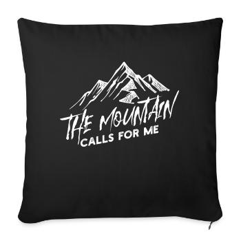 Mountains Hiking Statement Mountain Peaks Nature Lovers - Sofa pillowcase 17,3'' x 17,3'' (45 x 45 cm) - black - Front