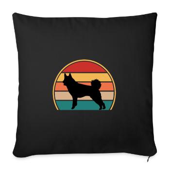 Jamthund Dog Lover Silhouette Vintage Sunset - Sofa pillowcase 17,3'' x 17,3'' (45 x 45 cm) - black - Front