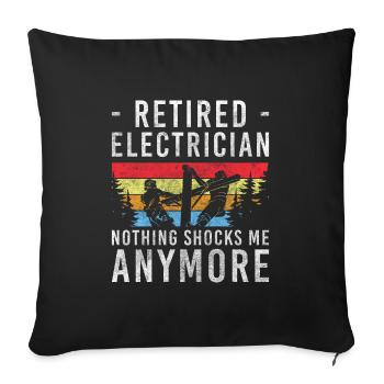 Current Occupation Voltage - Sofa pillowcase 17,3'' x 17,3'' (45 x 45 cm) - black - Front