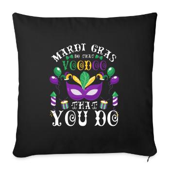 Mardi Gras New Orleans Chains Tradition - Housse de coussin décorative 45 x 45 cm - noir - Devant
