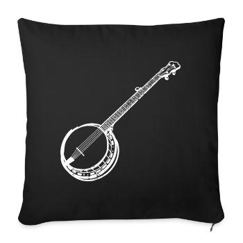 Banjo Drawing - Sofa pillowcase 17,3'' x 17,3'' (45 x 45 cm) - black - Front