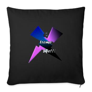 EXTREME LIFE - Sofa pillowcase 17,3'' x 17,3'' (45 x 45 cm) - black - Front
