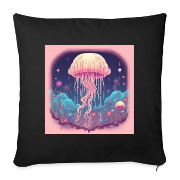 MEDUSE DESIGN ART - Housse de coussin décorative 45 x 45 cm - noir - Devant
