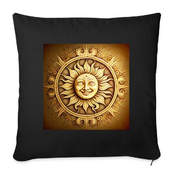 SOLEIL CENTRAL HAPPY - Housse de coussin décorative 45 x 45 cm - noir - Devant