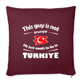 Holidays in Turkey - Sofa pillowcase 17,3'' x 17,3'' (45 x 45 cm) - burgundy - Front