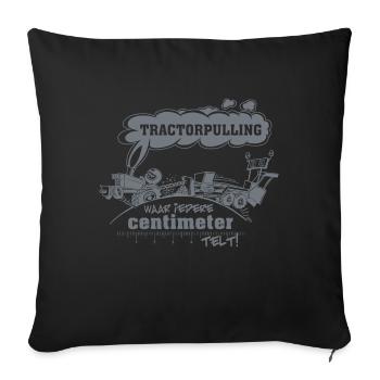 tp where every cm counts centimeter light - Sofa pillowcase 17,3'' x 17,3'' (45 x 45 cm) - black - Front