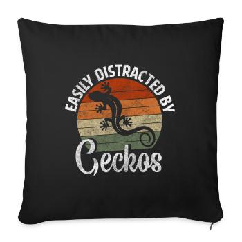 Reptile Lizard Animal Reptile Lover - Sofa pillowcase 17,3'' x 17,3'' (45 x 45 cm) - black - Front