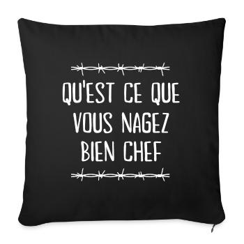 la septième compagnie, la 7ème compagnie - Housse de coussin décorative 45 x 45 cm - noir - Devant