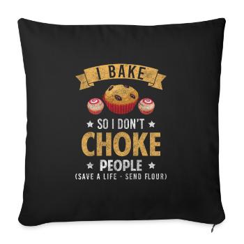 Baker Cakes Pies - Sofa pillowcase 17,3'' x 17,3'' (45 x 45 cm) - black - Front