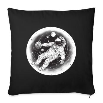 Astronaut - Sofa pillowcase 17,3'' x 17,3'' (45 x 45 cm) - black - Front