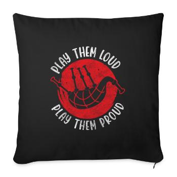 Association de musique folklorique - Housse de coussin décorative 45 x 45 cm - noir - Devant