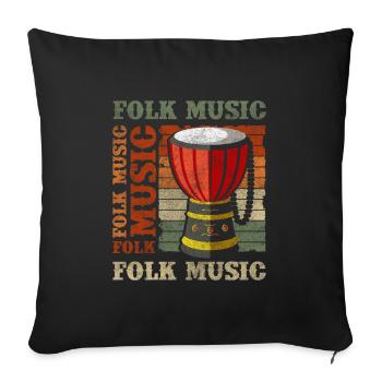 Musique, Culture, Concert, Country - Housse de coussin décorative 45 x 45 cm - noir - Devant