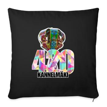 420 Kannelmäki - Sofa pillowcase 17,3'' x 17,3'' (45 x 45 cm) - black - Front