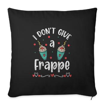 Pas d’intérêt Attitude Aversion Vie - Housse de coussin décorative 45 x 45 cm - noir - Devant