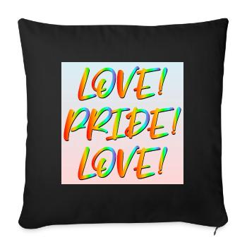 LOVE PRIDE LOVE LGBTQ DIT DIVERSITÉ DIVERSITÉ - Housse de coussin décorative 45 x 45 cm - noir - Devant
