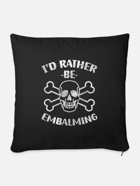 Funeral Funeral Undertaker Décès - Housse de coussin décorative 45 x 45 cm - noir