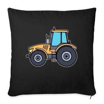 Country Life Vehicle Tractor Agricultural Machinery Farmer - Sofa pillowcase 17,3'' x 17,3'' (45 x 45 cm) - black - Front