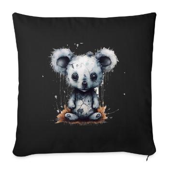 Cute Sad Koala - Sofa pillowcase 17,3'' x 17,3'' (45 x 45 cm) - black - Front