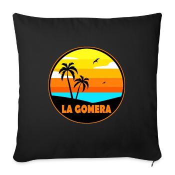 La Gomera - Sofakissenbezug 45 x 45 cm - Schwarz - Vorne