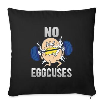 Pas d’excuses drôle de gymnase disant chemise ambiguë - Housse de coussin décorative 45 x 45 cm - noir - Devant