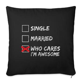 No interest Attitude to life Cynical saying - Sofa pillowcase 17,3'' x 17,3'' (45 x 45 cm) - black - Front
