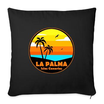 La Palma - Sofakissenbezug 45 x 45 cm - Schwarz - Vorne