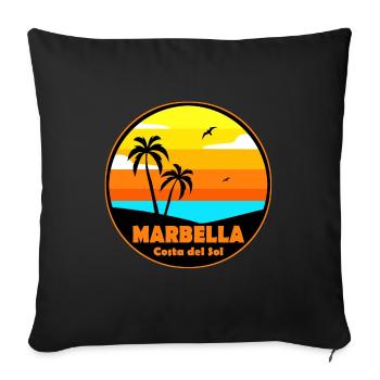 Marbella - Sofa pillowcase 17,3'' x 17,3'' (45 x 45 cm) - black - Front