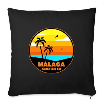 Malaga - Housse de coussin décorative 45 x 45 cm - noir - Devant