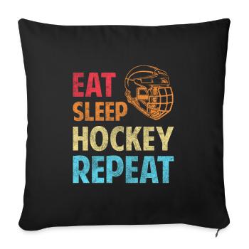 Sports Ice Hockey Stick Ice Goalkeeper - Sofa pillowcase 17,3'' x 17,3'' (45 x 45 cm) - black - Front