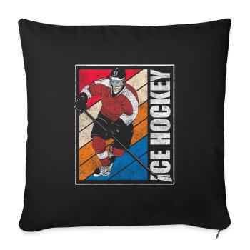 Sport Puck Team - Sofa pillowcase 17,3'' x 17,3'' (45 x 45 cm) - black - Front