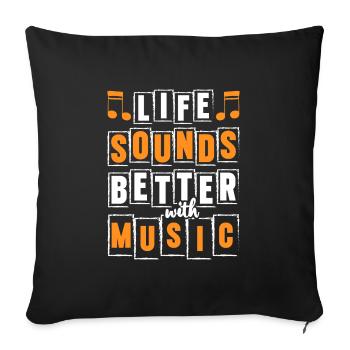 Dj Party Songs Tanzen - Sofa pillowcase 17,3'' x 17,3'' (45 x 45 cm) - black - Front