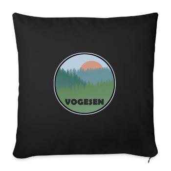 Vogesen - Sofakissenbezug 45 x 45 cm - Schwarz - Vorne